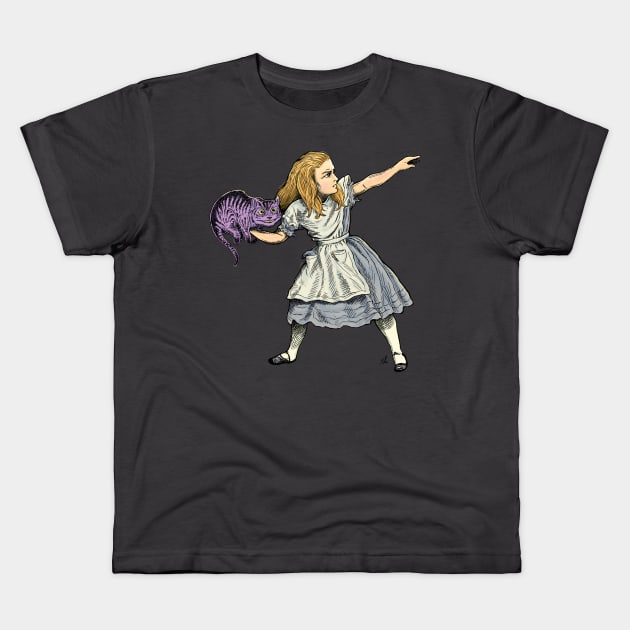 Alice in Protest Kids T-Shirt by IT-Anastas